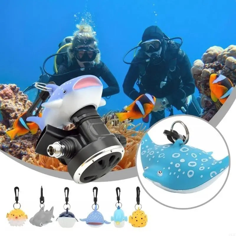 cobra fish and dive accessories Cartoon Fish Dive Regulator Holder – Scuba Dust Cover with Clip