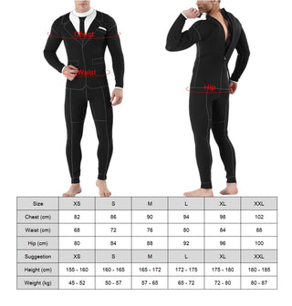 wetsuit that looks like a suit, size table