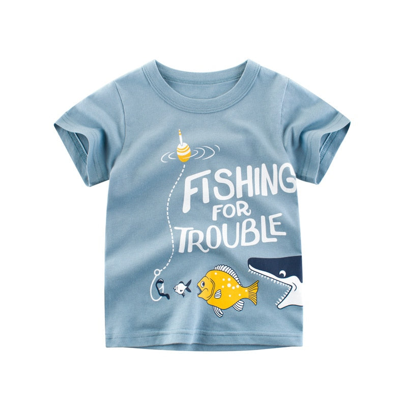 Baby T-Shirt: Fishing Shark Print – Diving Specials Shop
