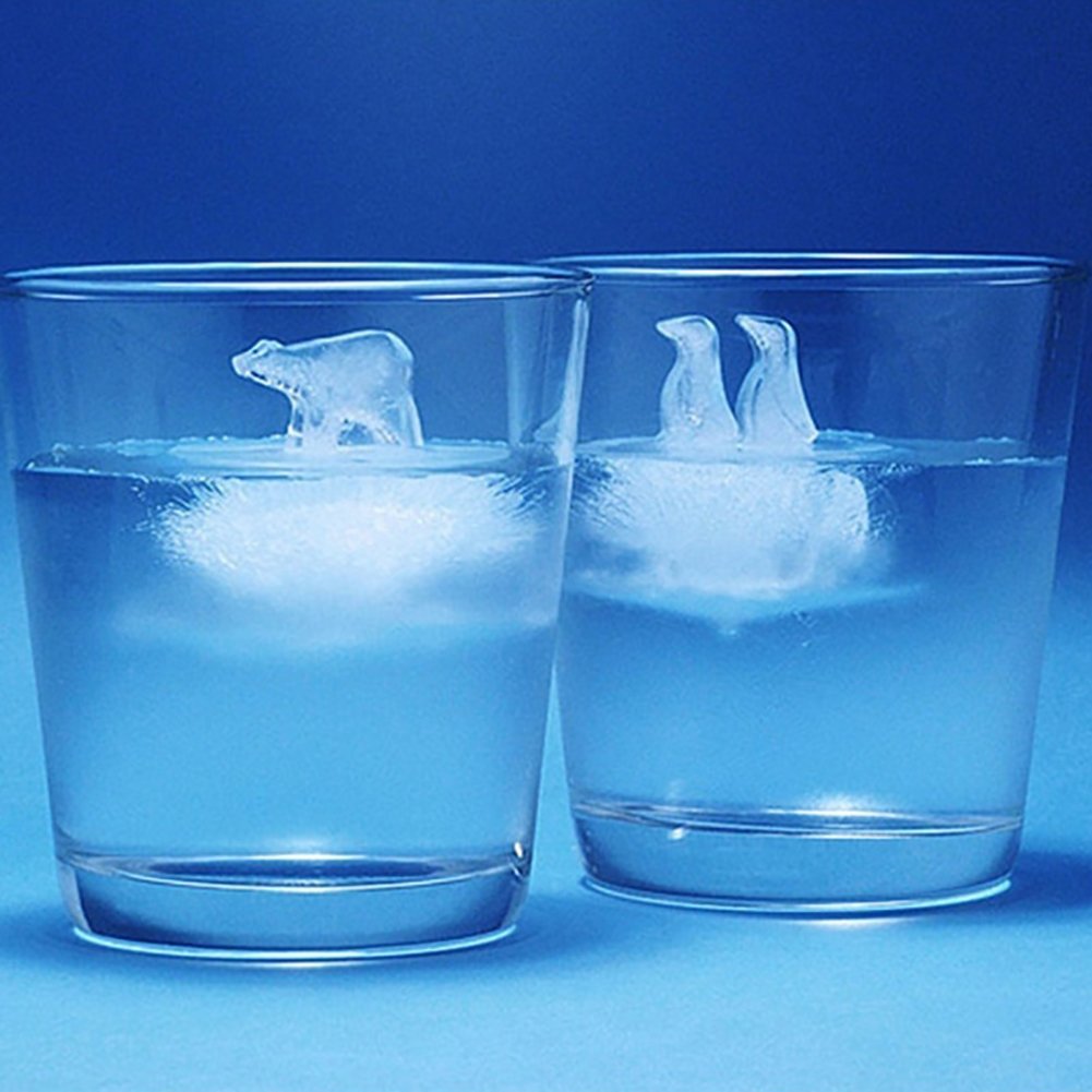 These Arctic Ice Molds Show Polar Bears and Penguins Walking On