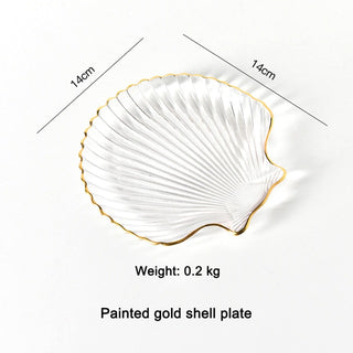 Glass Plate or Fruit Plate: Sea Shell Pattern