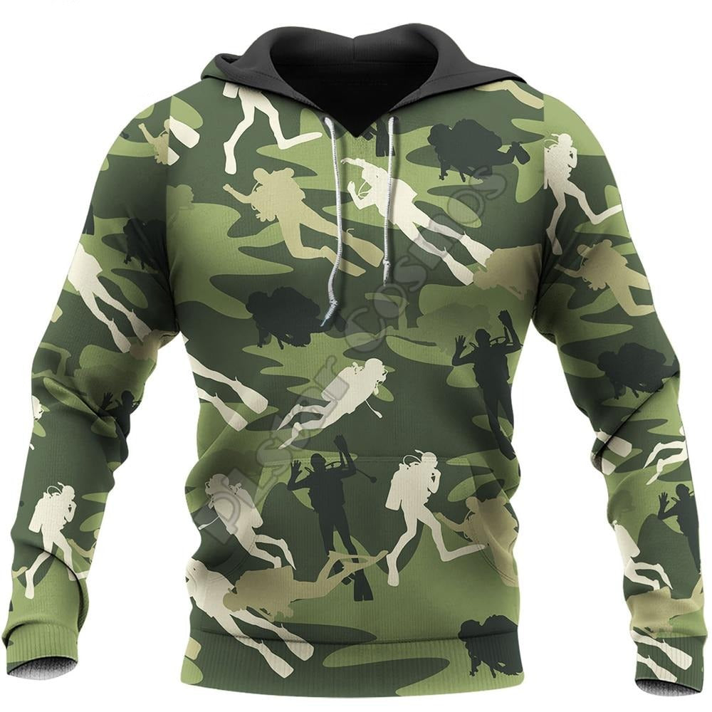 Hoodie für Männer: Scuba Diving Camouflage – Diving Specials Shop