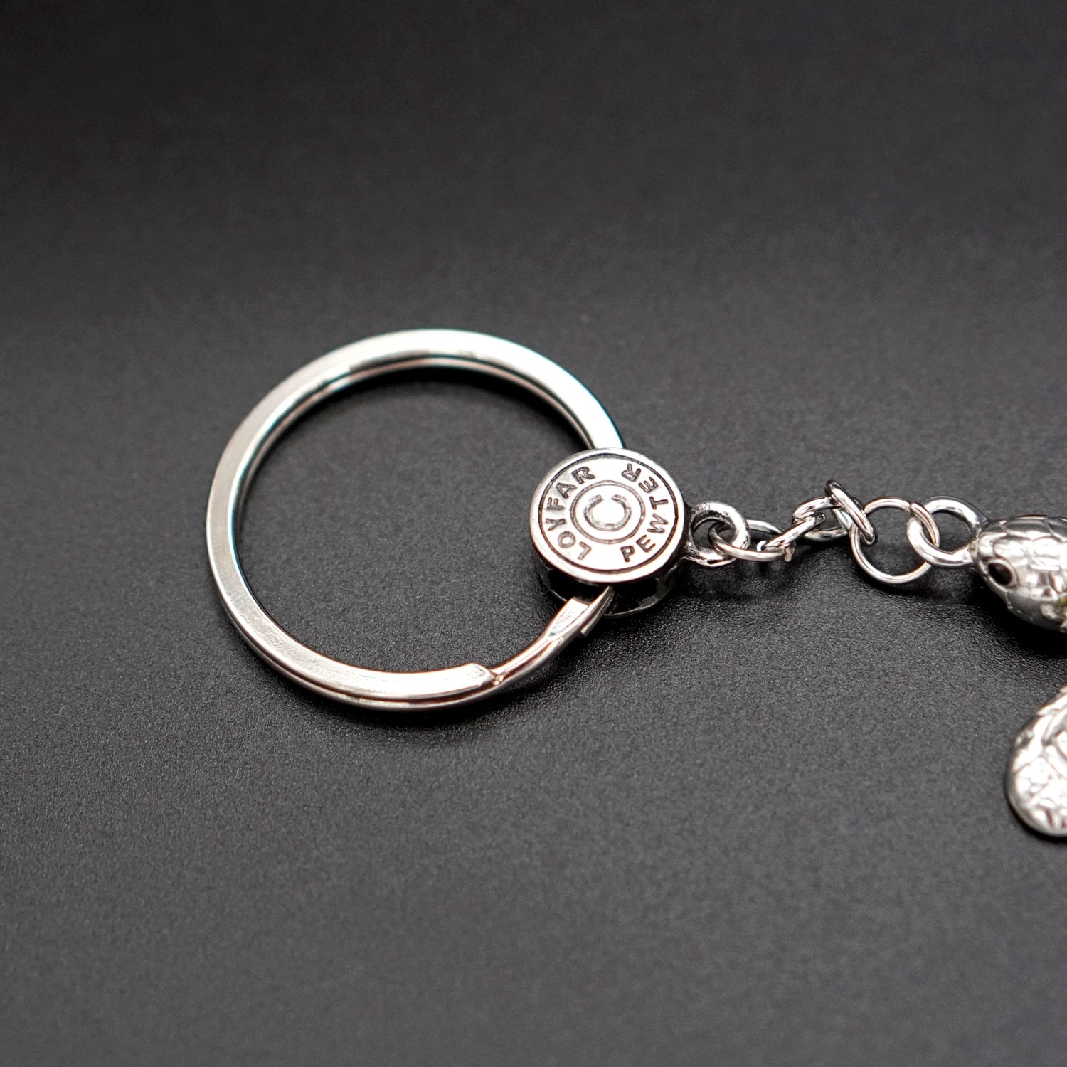 Gulf Key Chain Real Silver 925 key chain: Green Turtle – Diving Specials Shop