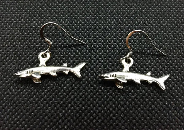 White Tip Shark Earrings