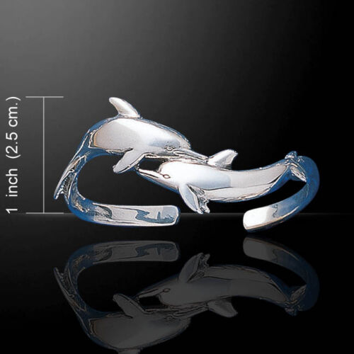 Dolphins Silver Cuff Bracelet