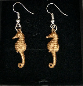 Seahorse Brown Earrings