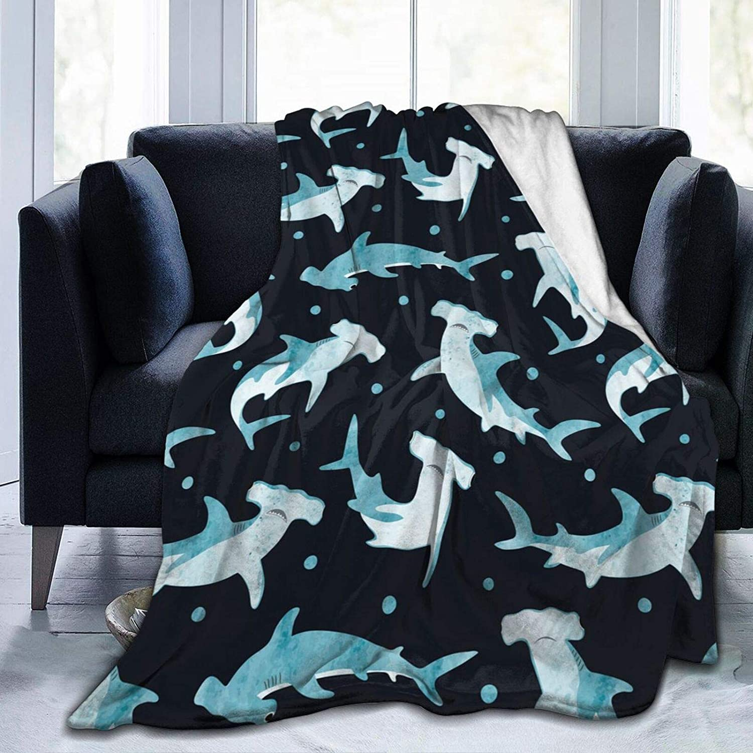 Comoda coperta da divano: stampa squalo martello – Diving Specials Shop