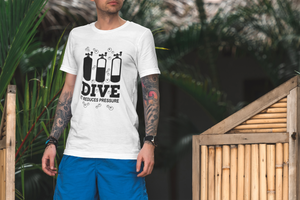 Scuba diving T-Shirt for Men | Dive it reduces pressure
