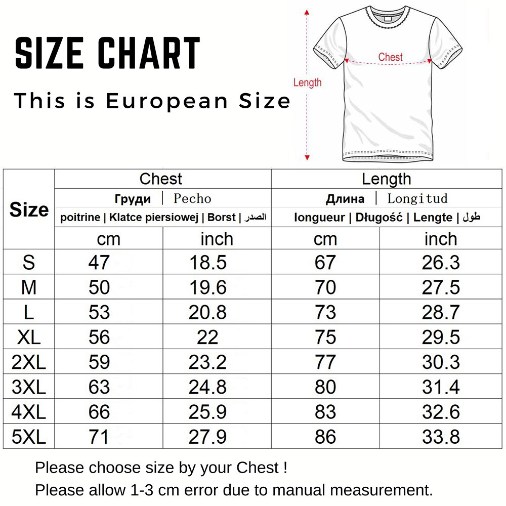 size chart Scuba diving T-Shirt for Men | I am Okay