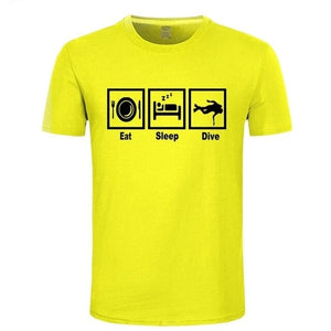 yellow Scuba diving T-Shirt for Men | Eat, Sleep & Dive