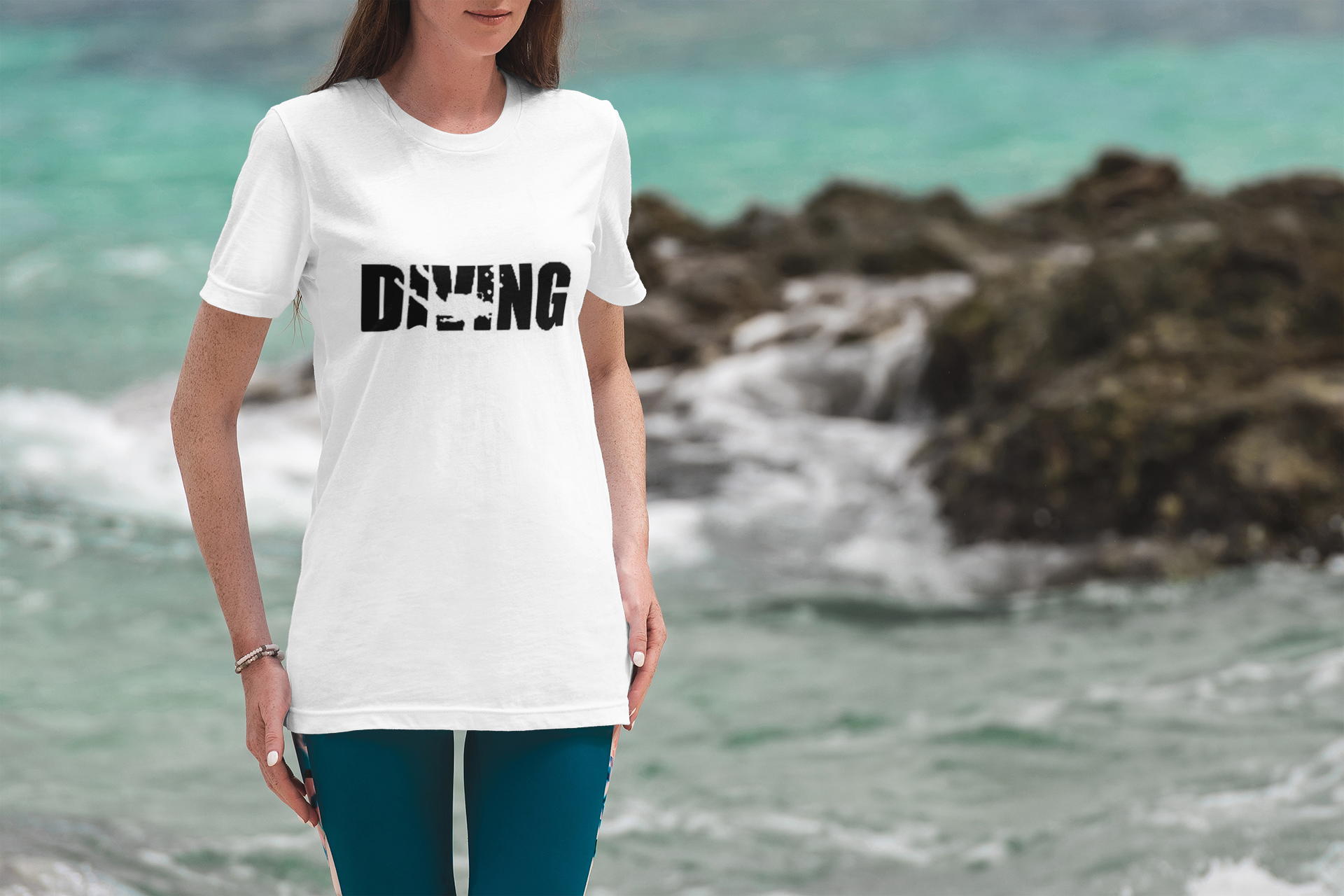 white Scuba diving T-Shirt for Women | DIVING