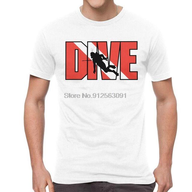 white Scuba diving T-Shirt for Men 