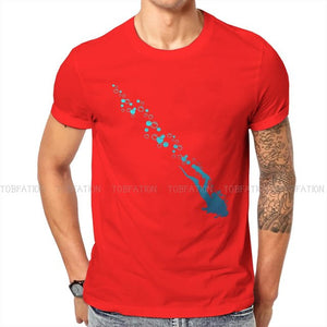 red Scuba diving T-Shirt for Men | Blue ocean Diver