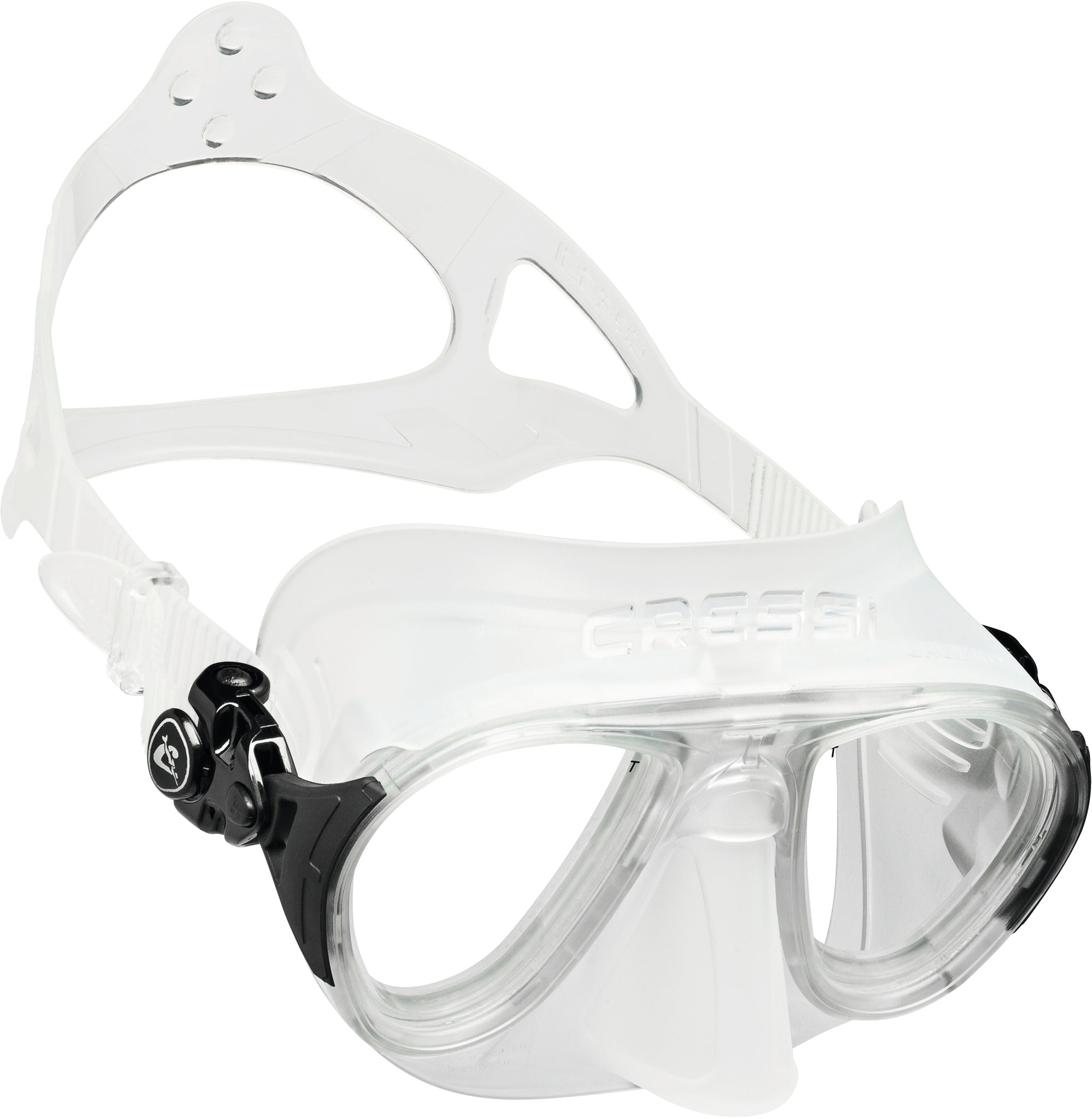 Cressi Dive Mask Calibro: Integrated Buckles for Secure Fit