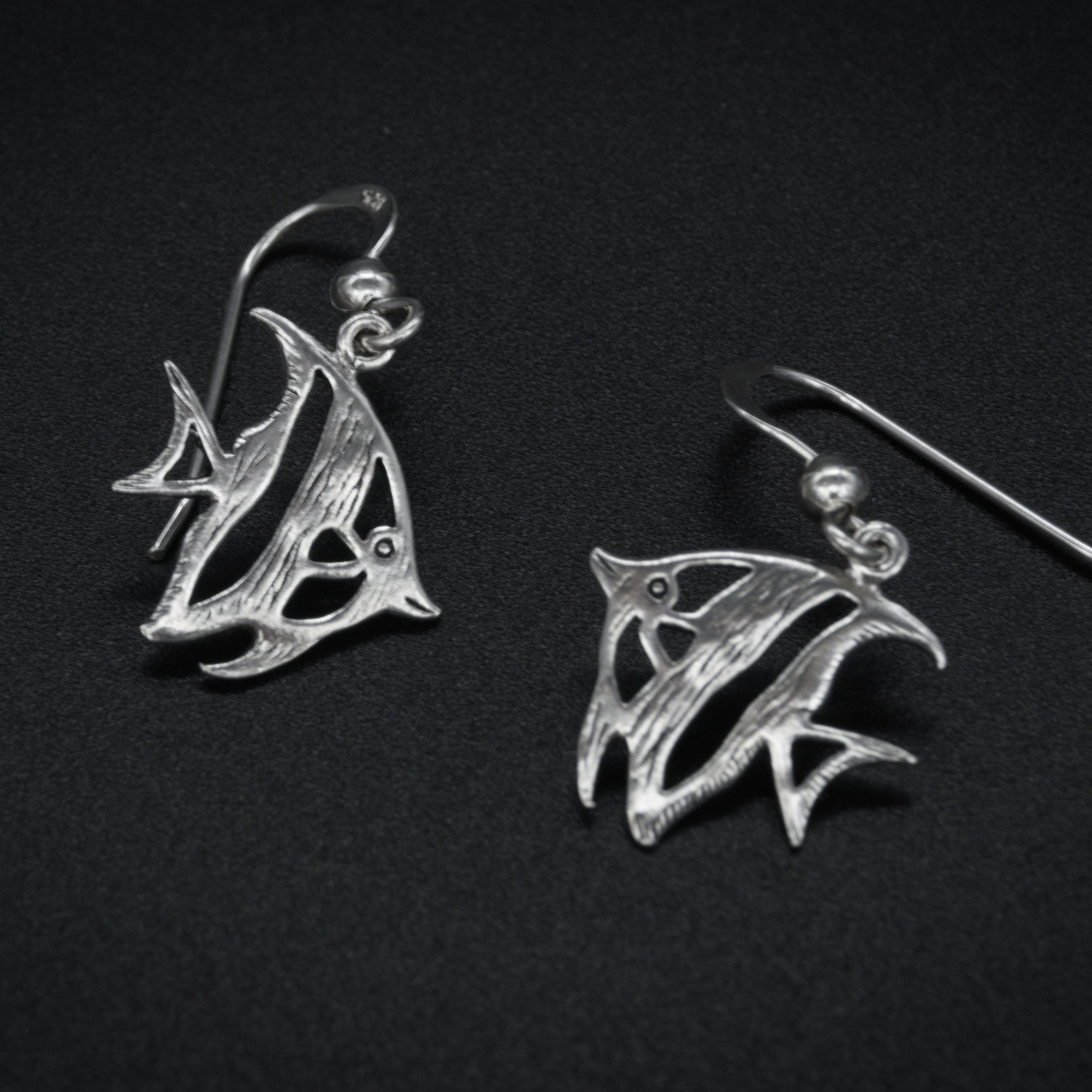 MEDWISE Orecchini A Forma Di Angelo In Argento 925 Con Cuore A Squame Di Pesce – Grandi, Eleganti, Ipoallergenici, 12x15 Mm