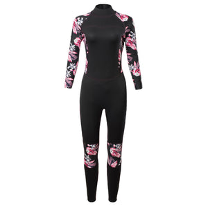 Front view of a pink women's 2mm neoprene diving wetsuit, designed for comfort and style during underwater activities.