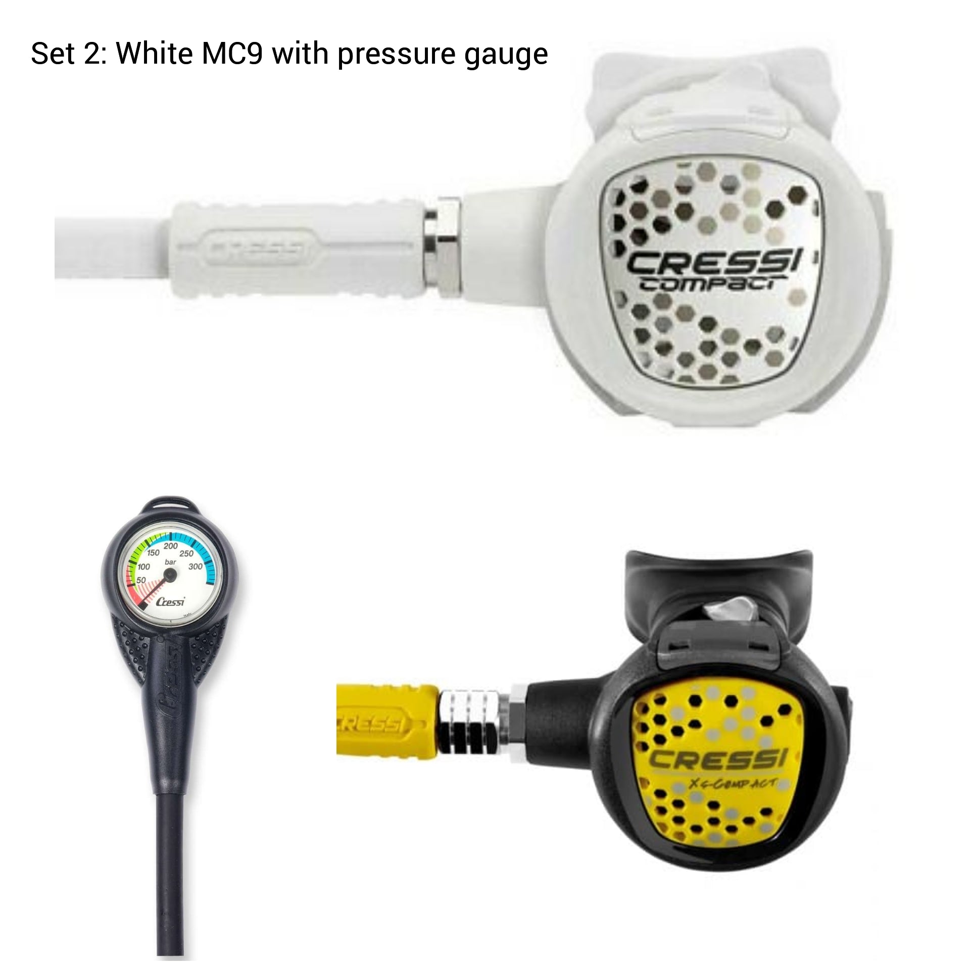 Cressi MC9 Compact Regulator Set - lightweight - Diving Specials Shop