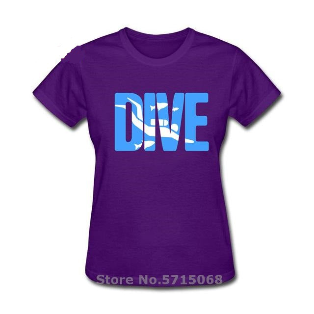 purple Scuba diving T-Shirt for Women | DIVE - Slim Fit