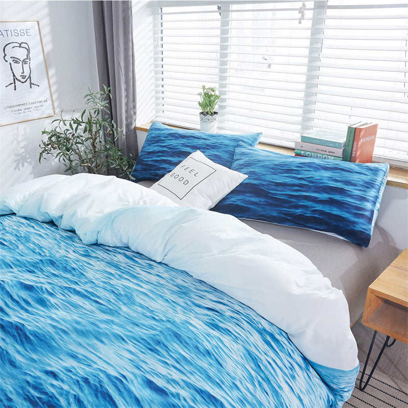 Scuba 3D Ocean Waves Bedding Set Queen Size Soft Summer Sea Beach ...
