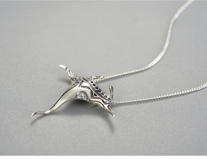 Manta Ray Silver Necklace