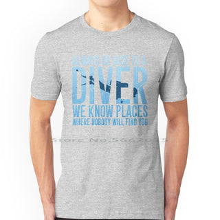 light gray Scuba diving T-Shirt for Men | Always Be Nice To A Diver