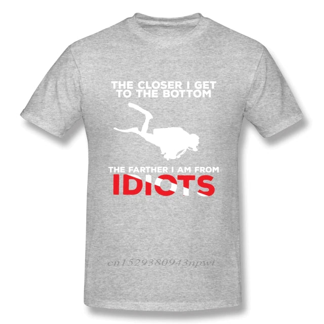 gray Scuba diving T-Shirt for Men 