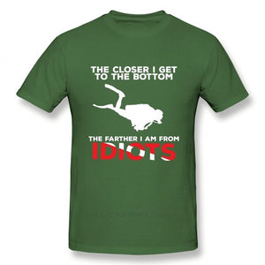 olive green Scuba diving T-Shirt for Men 