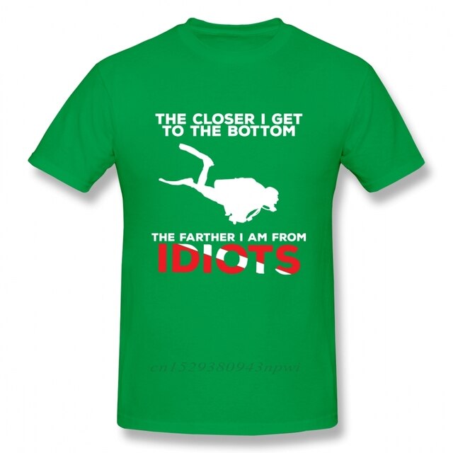 green Scuba diving T-Shirt for Men 