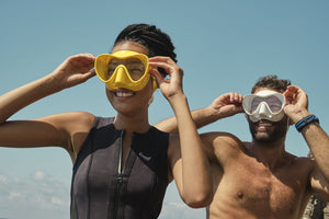 Comfortable Cressi F1 snorkeling and diving mask