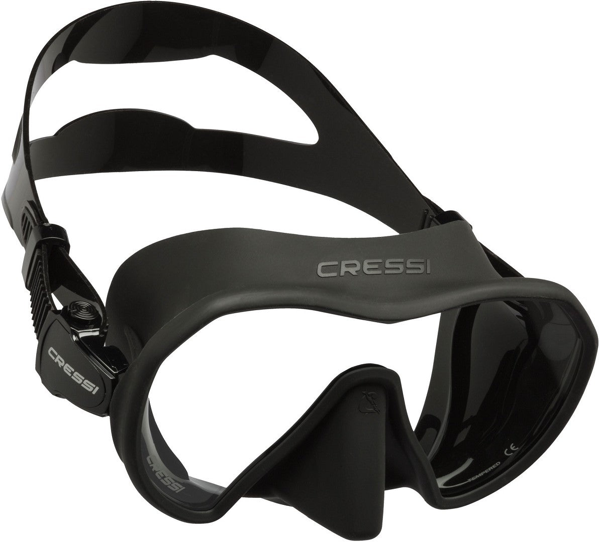 Cressi Z1: Frameless Apnoe & Scuba Dive Mask black