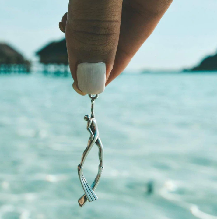 Freediver Sterling Silver Pendant