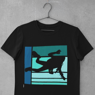 black and blue Scuba diving T-Shirt for Men | I am Okay