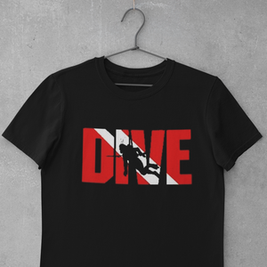 black/red Scuba diving T-Shirt for Men | Awesome Scuba Dive