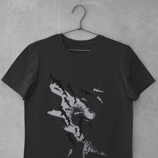 black Scuba diving T-Shirt for Men | Hammerhead Shark - various colours