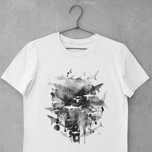 white Scuba diving T-Shirt for Men | Shark Motive