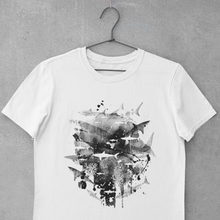 white Scuba diving T-Shirt for Men | Shark Motive