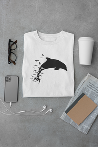 Scuba diving T-Shirt for Women | Dolphin Love-100% Cotton
