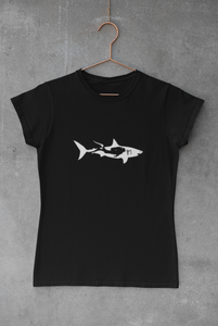 Scuba diving T-Shirt for Women | Shark and Scuba Diver