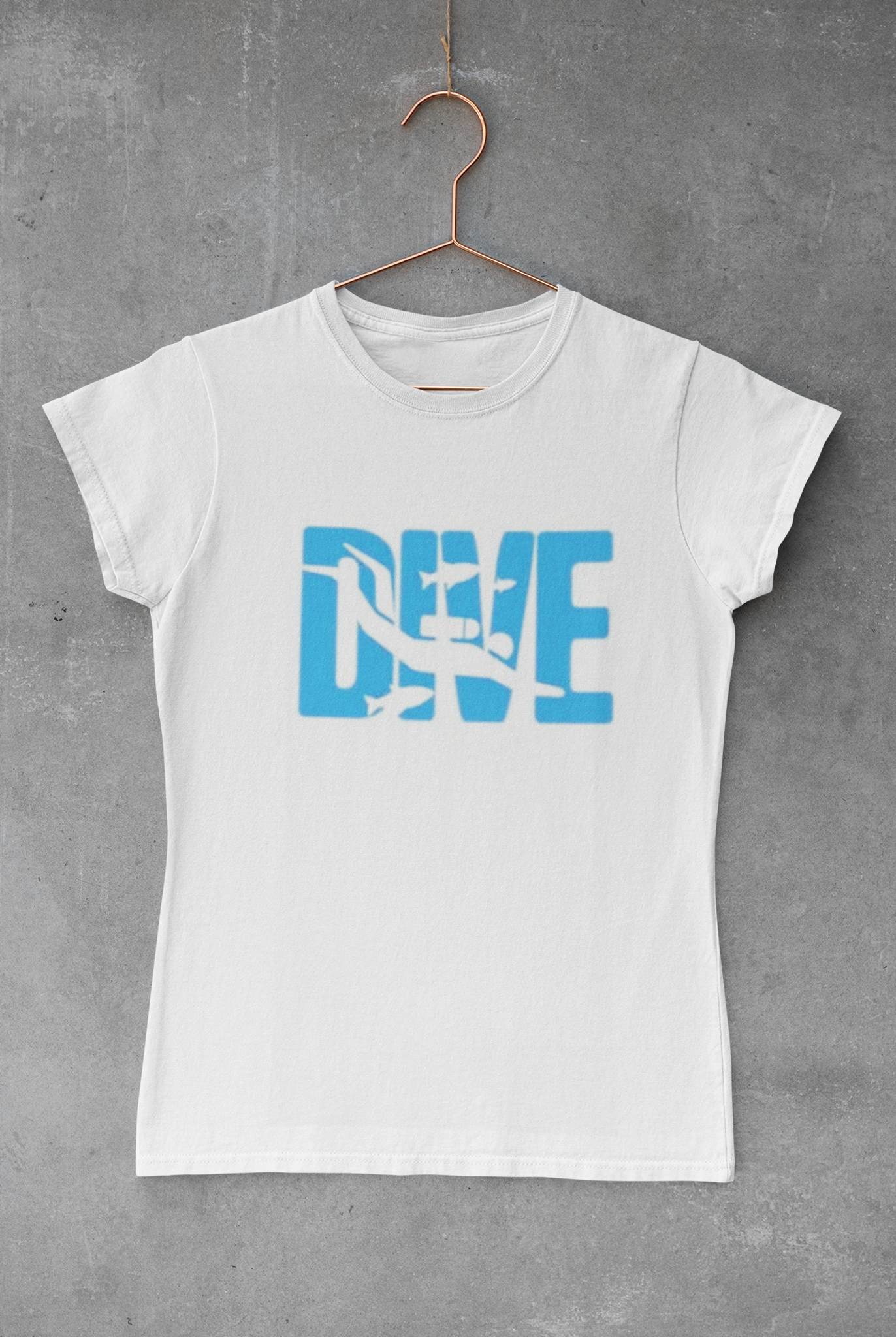 white Scuba diving T-Shirt for Women | DIVE - Slim Fit