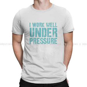 gray Scuba diving T-Shirt for Men | I Work Well Under Pressure