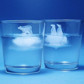 Silicone Ice Cube Mold Penguin Polar Bear Popsicle Molds Ice Cube Tray 2pc
