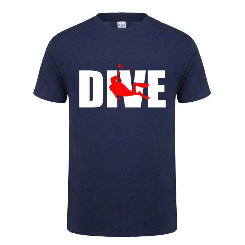 dark blue Scuba diving T-Shirt for Men | Dive