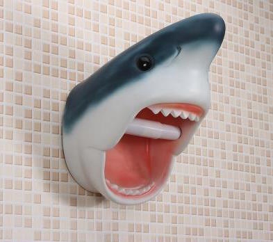 Punch-free Resin Dolphin Toilet Paper Holder Big Shark Toilet