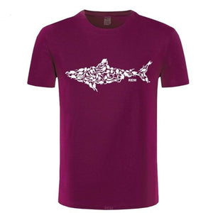 Scuba diving T-Shirt for Men | Scuba Diver turns into shark red