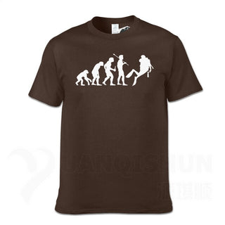 black and white Scuba diving T-Shirt for Men | Human Evolution Scuba Diver