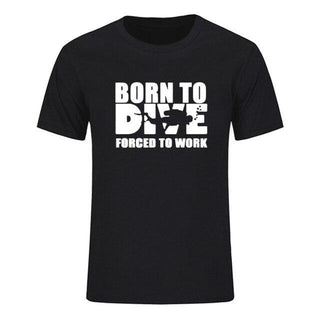 T-Shirt Men: Born to Dive, Forced to Work