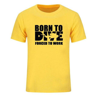 T-Shirt Men: Born to Dive, Forced to Work yellow