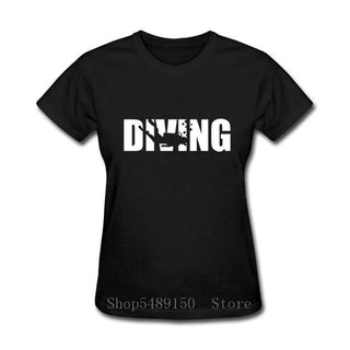 black Scuba diving T-Shirt for Women | DIVING