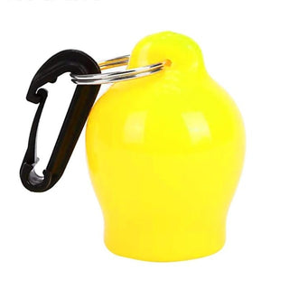 Scuba Diving Mouthpiece Dust Cover - view from the side yellow