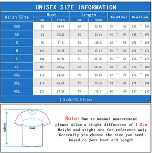 size chart Scuba diving T-Shirt for Men | Sharks Marine Biology Print